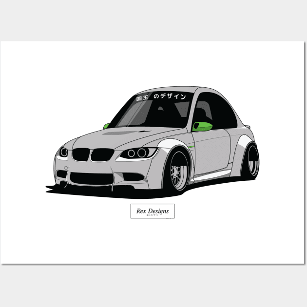 BMW E92 (Silver) Wall Art by RexDesignsAus